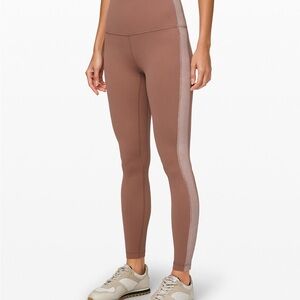 Lululemon Align Super High Rise Velvet Stripe Leggings Size 8